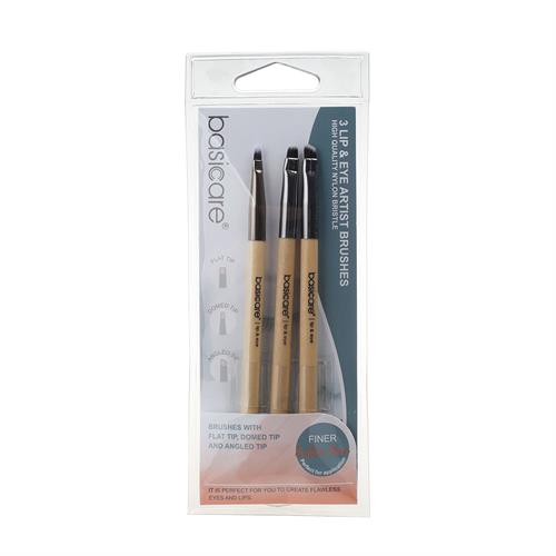 Basicare 3-in-Pack Lip\/Eye Artist Brushes