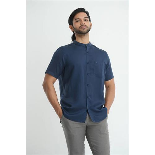 Anationz Men's Short Sleeve Casual Linen Shirt