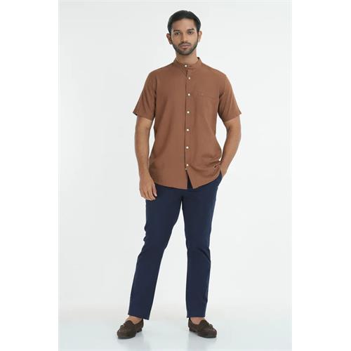 Anationz Men's Short Sleeve Casual Linen Shirt