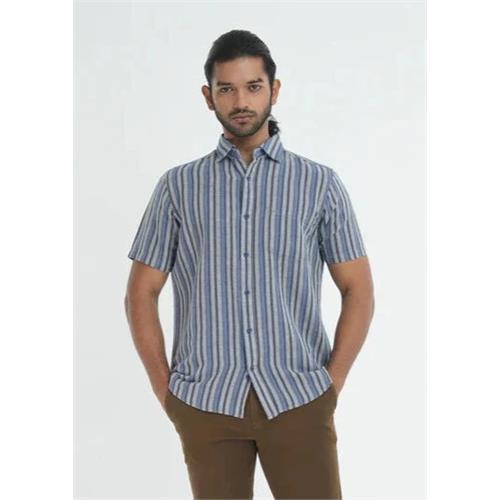 Anationz Men's Short Sleeve Casual Linen Shirt