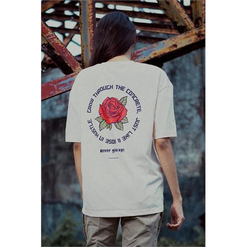 Hustle Backprint Relax Fit Casual T-Shirt