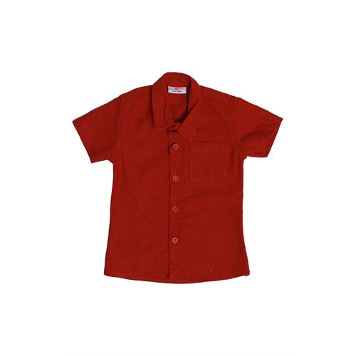 Ozone Baby Boys Short Sleeve Linen Casual Shirt