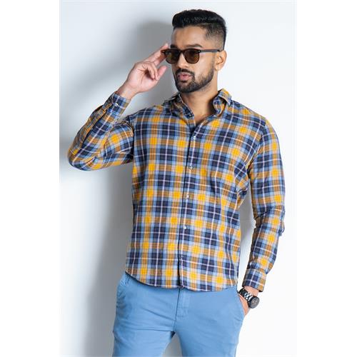 King Street Mens Check Long Sleeve Casual Shirt