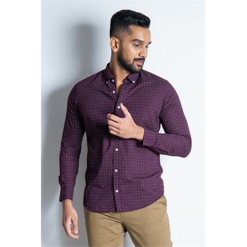 King Street Mens Printed Long Sleeve Casual Shirt