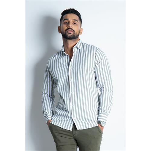 King Street Mens Stripe Long Sleeve Casual Shirt