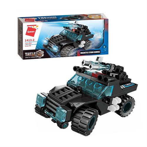 Qman The Legend of Chariot Shadow Pulse Combat Vehicle 8 in 1: Magnetic Storm Humvee