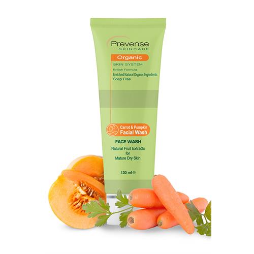 Prevense Carrot and Pumpkin Face Wash For Mature and Dry Skin (120 ml)