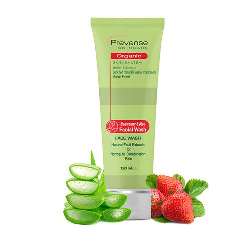 Prevense Strawberry 0026 Aloe Facial Wash For Normal To Combination Skin (120 ml)