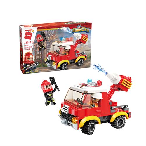 Qman MineCity: Fire Rescue Mini Set 4 in 1 - Jet