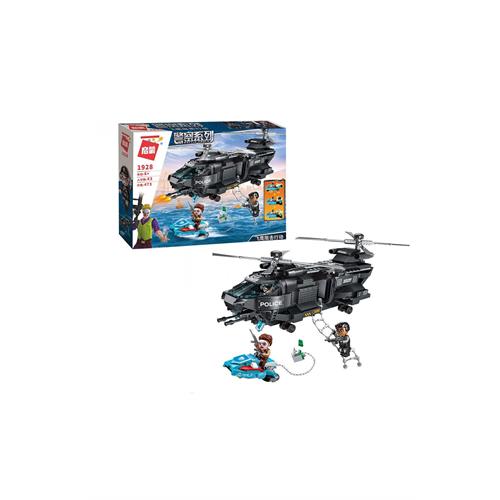 Qman Mine City Police Block Mission Eagle Assemble Set