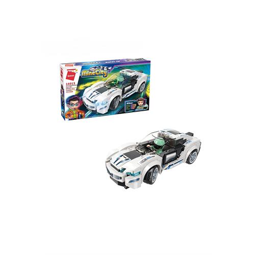 Qman Mine City Racing Car Assemble Set