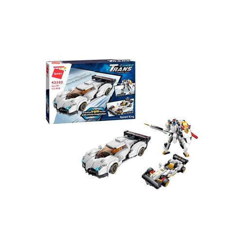 Qman Mine City Racing Car Assemble Set