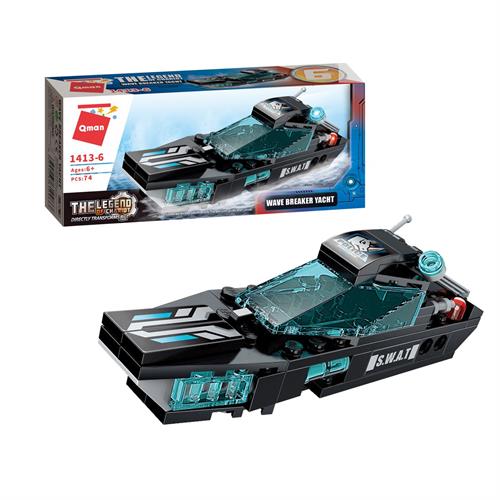 Qman The Legend of Chariot Shadow Pulse Combat Vehicle 8 in 1: Wave Breaker Yacht