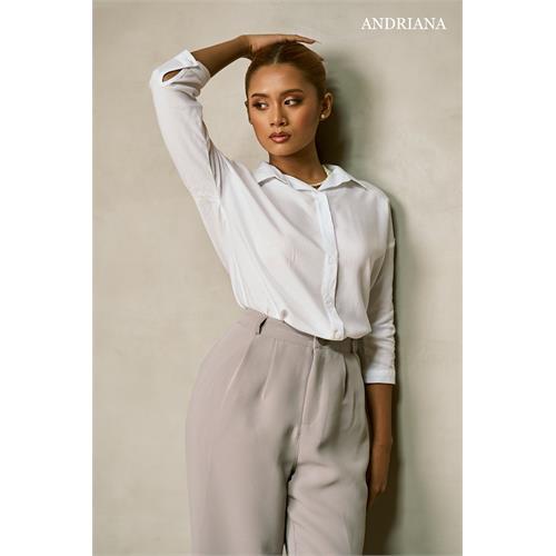 Andriana PEARLS 0026 PASTELS Women's Chic Office Top