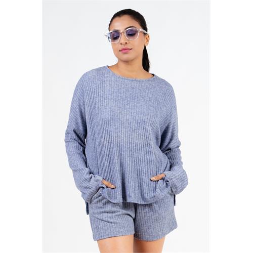 Core Basics Women's Long Sleeve Loungewear Top