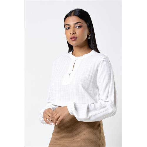 Envogue Women's Long Sleeve Plain Office Blouse