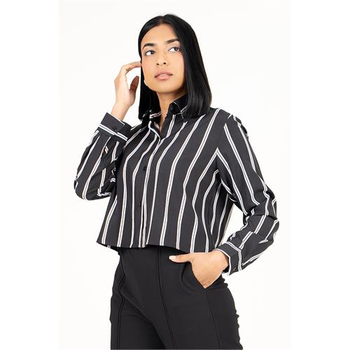 Envogue Women's Long Sleeve Printed Chic Office Shirt