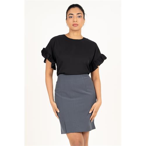 Envogue Women's Mini Plain Chic Office Skirt