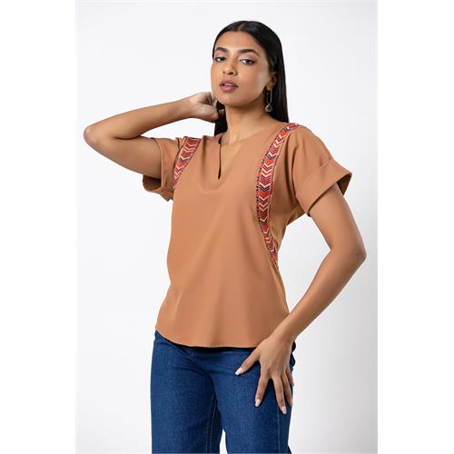 Envogue Women's Short Sleeve Casual Top