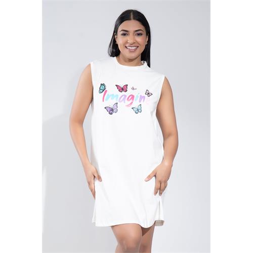 Envogue Women's Smile Face Printed Night Tee