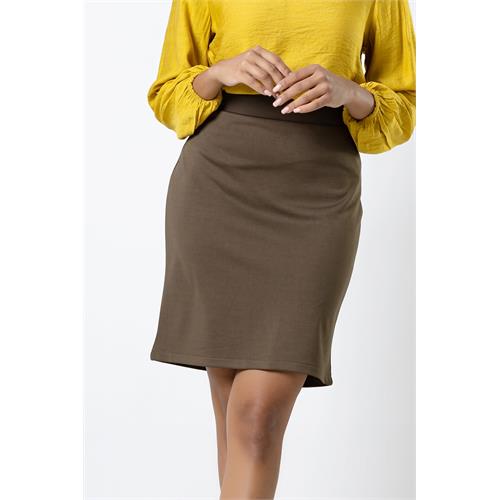 Envogue Women's With Back Slit Plain Office Mini Skirt