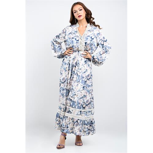 Hada Exclusive Long Sleeve Printed Casual Dress