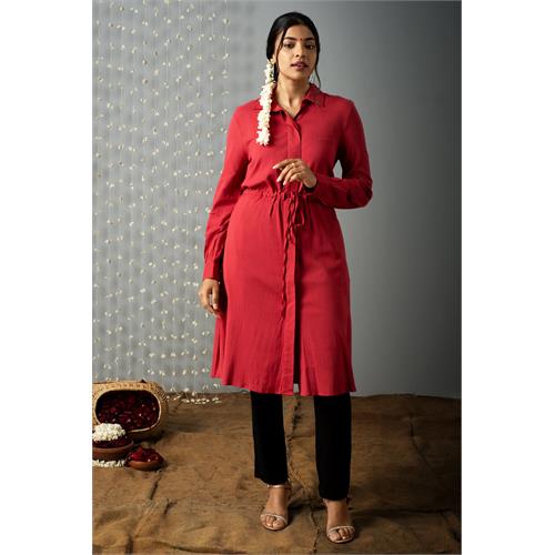 Hada Waist Hidden Button Kurta