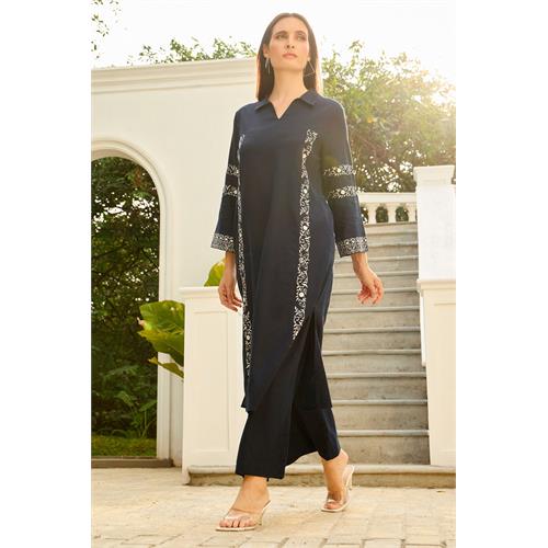 Hada Women's Long Sleeve Embroider Party Kurta