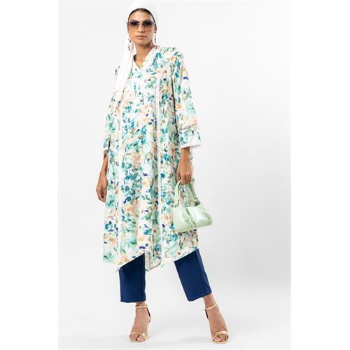 Hada Women's Long Sleeve Printed Casual Kurta