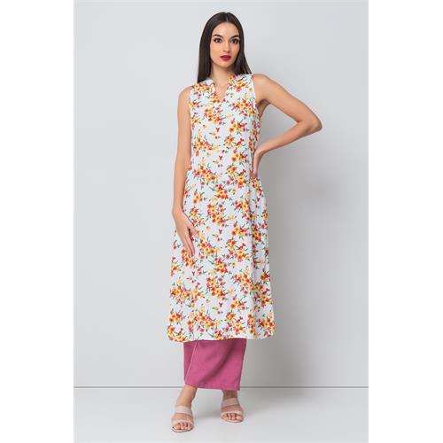 Hada Womens Sleeveless Casual Kurta