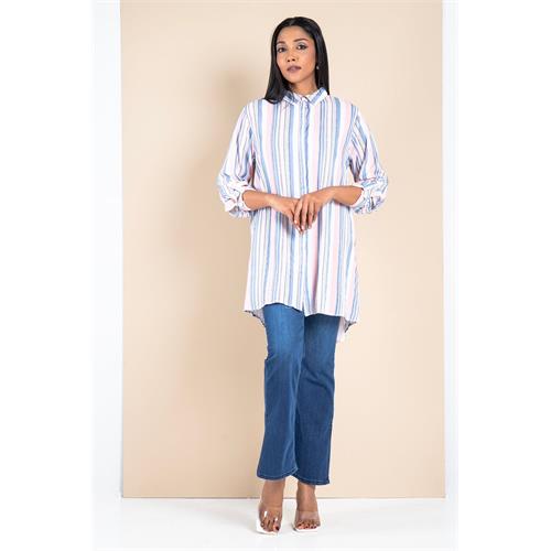 Hada Women's Stripe Casual Kurta