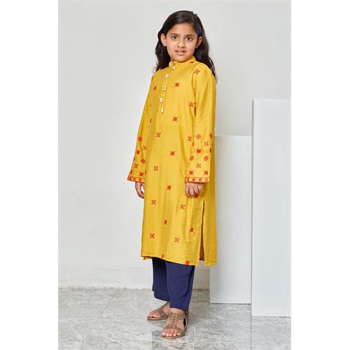 Miss Modano Kids Girls Long Sleeve Casual Kurta