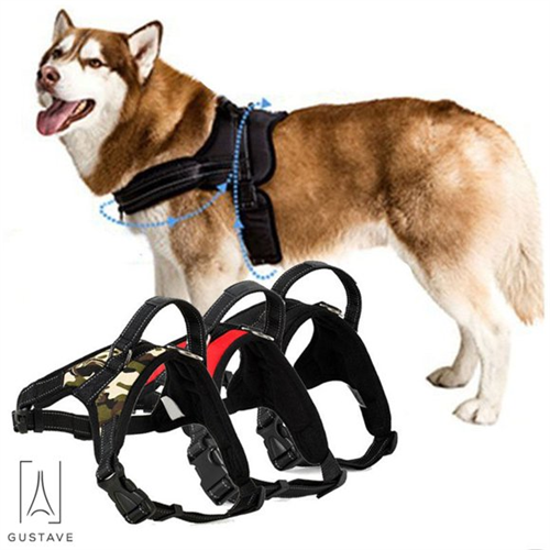 Heavy Duty Dog Pet Harness Collar Adjustable and Soft Chest Belt (XL)