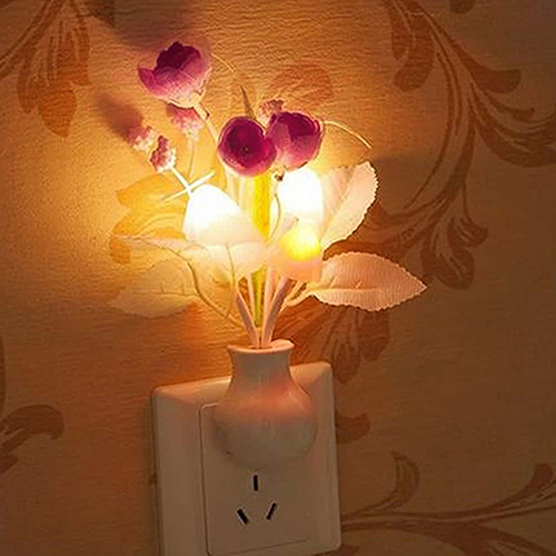 Mini Tulip Night Light Soft Romantic Sensor Baby Bed Room Lamp Home Decor