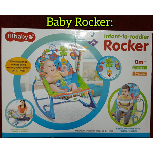 Tiibaby Infant to Toddler Rocker/Bouncer 3 in 1 Baby Bouncer Music and Vibration Bigger Size Infant to Toddler Rocker Kids Bouncer Baby Swing INeedz