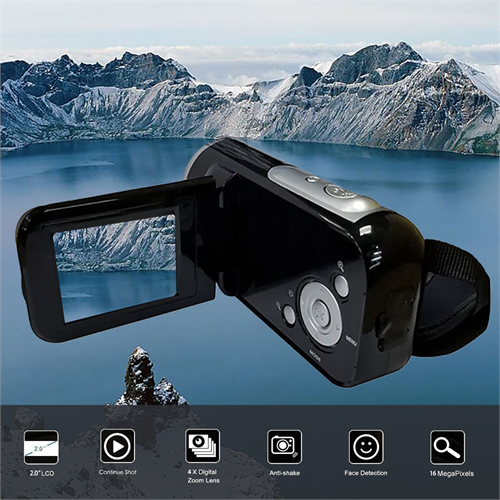 bellylady 2 inch FT Display 16 llion Pixels Video Camcorder HD Handheld Digital Camera 4X Digital Zoom Camera