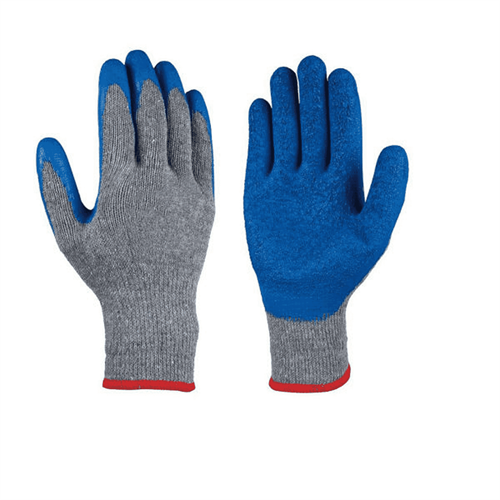 1 Pairs Pack - Latex Coated 100% Cotton - Work Safety Gloves. - For all Types of Home Work Material Handling General Maintenance Construction Work.
