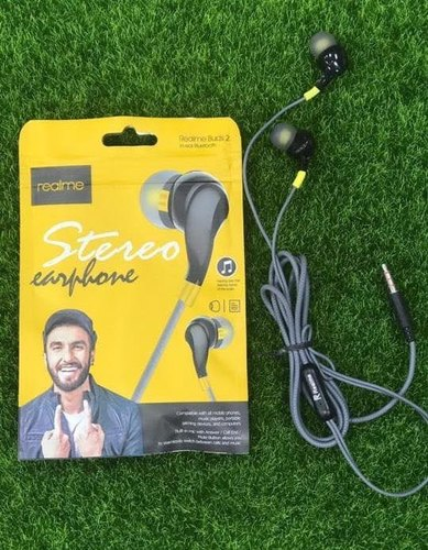 Realme Ruds 2 Wired Earphones 3.5mm Plug Earpiece Super Bass Sports Stereo Headsets with Mic Hands Free