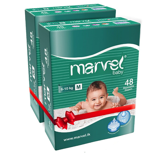 Marvel Medium Baby Diapers - 96 Pcs
