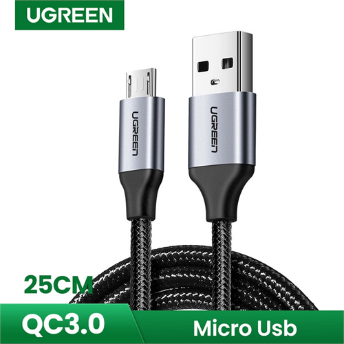 UGREEN Micro USB Cable Nylon Braided Quick Charger Cable USB 2.0 fast charging Cord for Realme Samsung Huawei Xiaomi Oppo Vivo LG Nexus Nokia Android Phone PS4 Xbox One Controller
