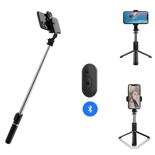 Q02 Selfie Stick Tripod with Bluetooth Wireless Remote