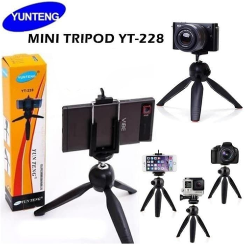 Tripod XH YT 228 Portable Adjustable Mini Camera Stand and Mobile Phone Holder Monopod Clip Yunteng 178261880 STYLES-CMB (PVT) LTD