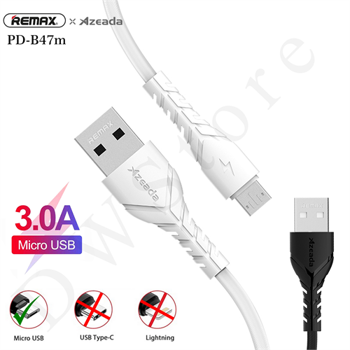 Remax Proda AZEADA 3A USB Fast Charge Micro USB Data Sync Cable For Huawei Samsung Galaxy Xiaomi Mi PD-B47m