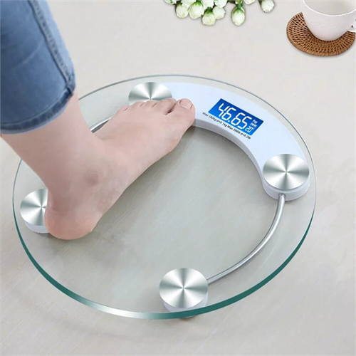 Transparent Digital Body Weight Scale Bathroom Scale with Glass Platform LCD Display 5KG to 180KG Capacity Tempered Glass