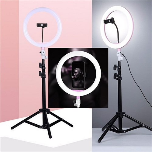 LED Studio Camera Ring Light Photo Phone Video Light Lamp Ring Fill Light with 7 feet Adjustable Tripod Stand