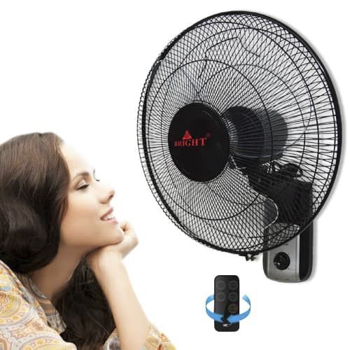 Remote Wall Fan With 5 Blades - 16 Inch