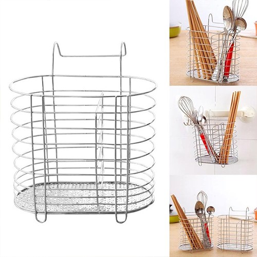 Steel Hanging Spoon Holder Kitchen Cutlery Holder