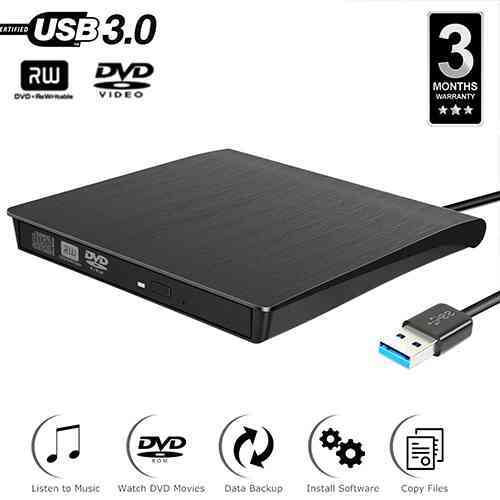 USB 3.0 External DVD RW Burner CD Writer