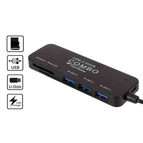 5 Port 2.0 USB HUB COMBO Card Reader