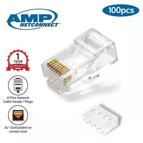 CAT6 Network Cable Connector AMP Tyco RJ45 Network Clip